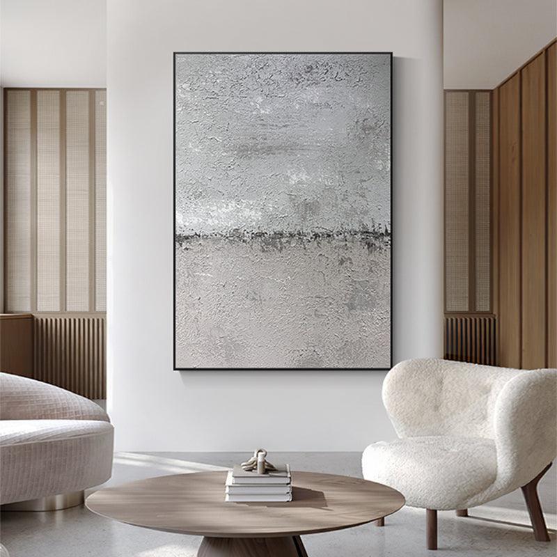 Abstract Beige Minimalist Textured Oil Painting - LoveOilpainting