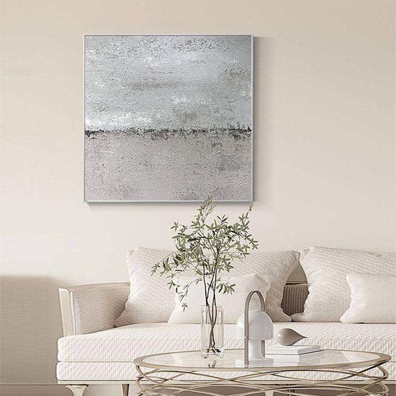 Hand-Painted Abstract Beige Textured Oil Painting on Canvas - LoveOilpainting