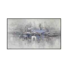 Abstract Minimalist Grey Texture Oil Painting Horizontal Nordic Wall Art for Sofa Living Room Decor - LoveOilpainting