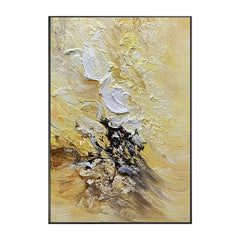 Thick Acrylic White Beige Landscape Square Abstract Wall Decor - LoveOilpainting