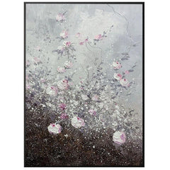 Original Abstract Flower Texture Oil Painting for Entryway Living Dining Room - LoveOilpainting