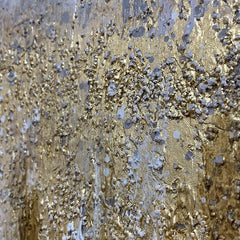 Abstract Grey Beige and Goldfoil Textured Acrylic Oil Painting - LoveOilpainting