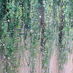 Modern Green Texture Weeping Willows Oil Painting on Canvas - LoveOilpainting