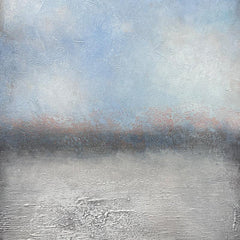 Abstract Ocean and Blue Sky Textured Landscape Oil Painting - LoveOilpainting