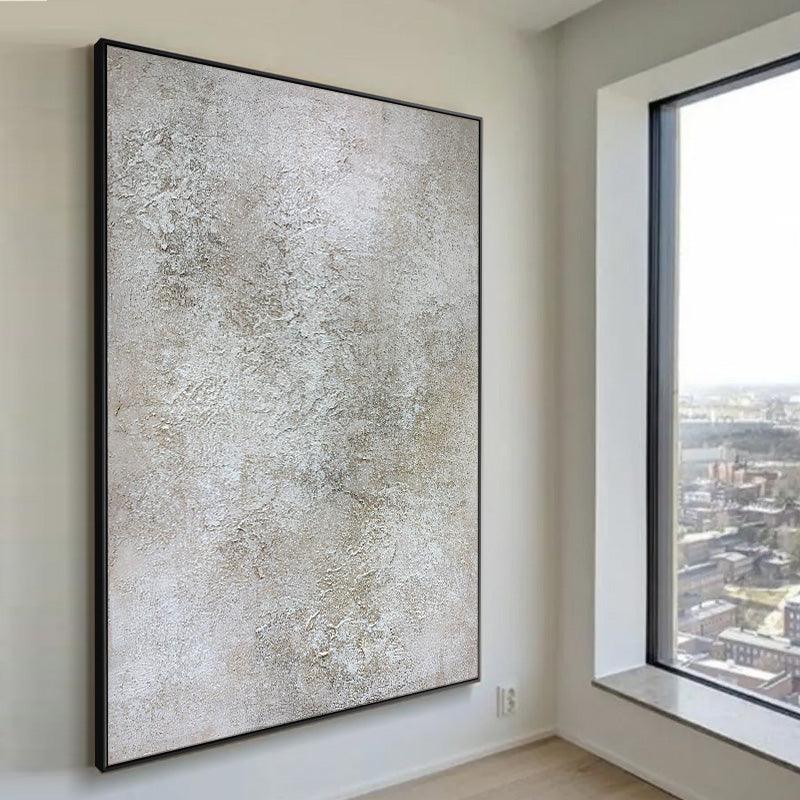 Modern Abstract Beige Textured Oil Painting - LoveOilpainting