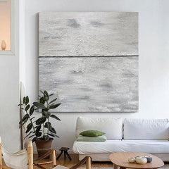 Abstract 3D Minimalist Grey Textured Oil Painting - LoveOilpainting