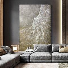 Abstract Brown Textured Landscape Wall Art - LoveOilpainting