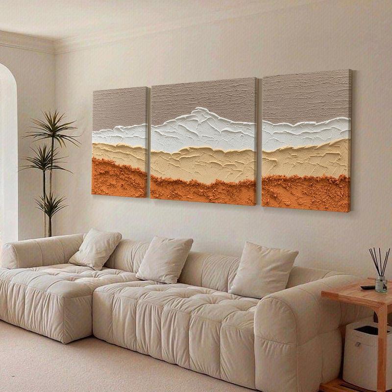 Abstract Set of 3 Minimalist Textured Oil Painting - LoveOilpainting