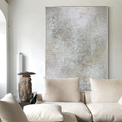 Hand Painted Abstract Beige Textured Canvas Wall Art - LoveOilpainting