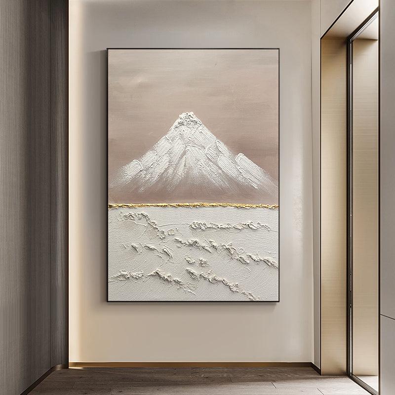 Abstract Brown Texture Beige Quartz Sand Oil Painting - LoveOilpainting