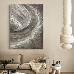 Gray Abstract Wall Art Oil Painting on Canvas - LoveOilpainting