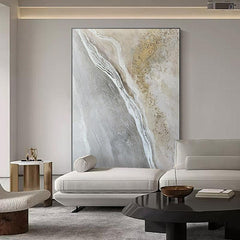 Abstract Grey Textured Landscape Oil Painting Room Decor - LoveOilpainting