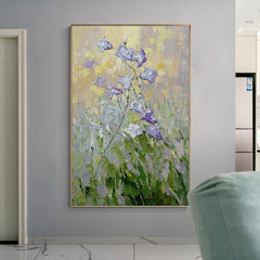 Abstract Contemporary Floral Purple Flower Oil Painting - LoveOilpainting