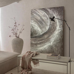 Gray Abstract Wall Art Oil Painting on Canvas - LoveOilpainting