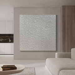 Abstract White 3D Textured Oil Painting - LoveOilpainting