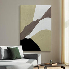 Nordic Abstract Beige Brown Textured Acrylic Oil Painting - LoveOilpainting