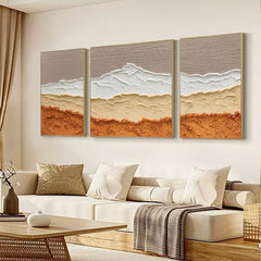 Abstract Set of 3 Minimalist Textured Oil Painting - LoveOilpainting