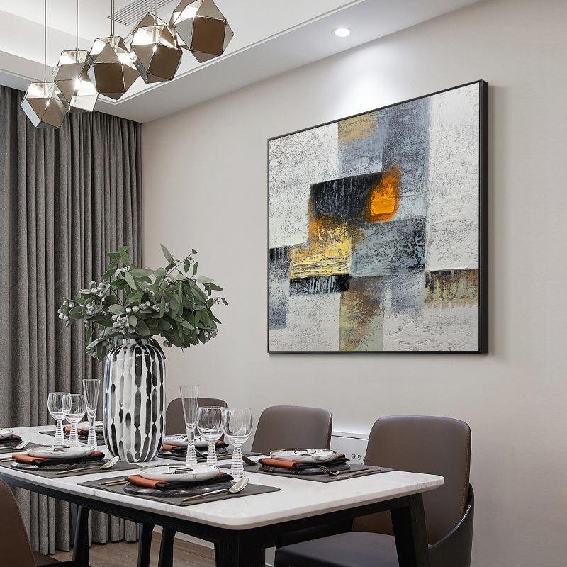 Large Abstract Oil Painting on Canvas American Wall Art Luxury Textured Wall Paintings for Dining Room - LoveOilpainting