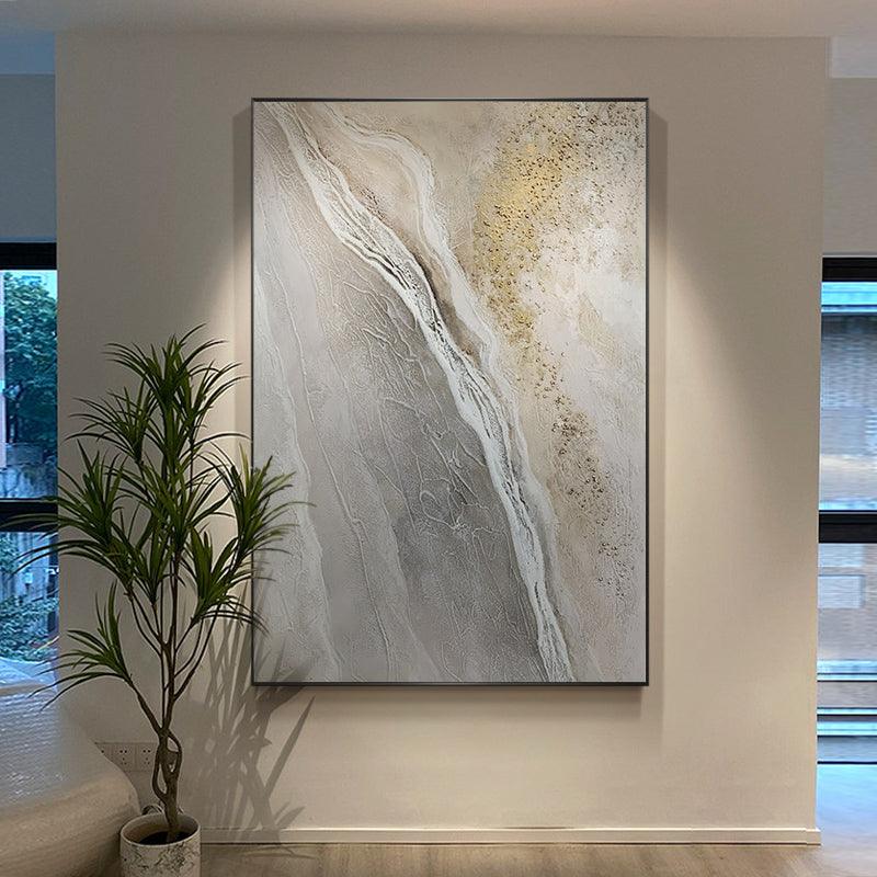 Abstract Grey Textured Landscape Oil Painting Room Decor - LoveOilpainting