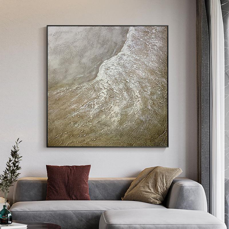 Abstract Brown Textured Landscape Wall Art - LoveOilpainting