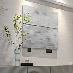 Abstract 3D Minimalist Grey Textured Oil Painting - LoveOilpainting