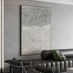 Modern Abstract Grey Oil Painting Minimalist Wall Art - LoveOilpainting