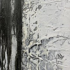 Black-White Textured Wabi Sabi Landscape Oil Painting - LoveOilpainting