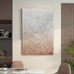 Abstract Brown and Beige Texture 3D Minimalist Oil Painting - LoveOilpainting