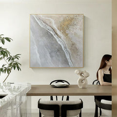 Abstract Grey Textured Landscape Oil Painting Room Decor - LoveOilpainting