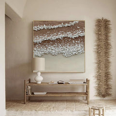 3D Minimalist Texture Wall Art Ocean Painting for Living Room Decor - LoveOilpainting