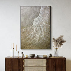 Abstract Brown Textured Landscape Wall Art - LoveOilpainting