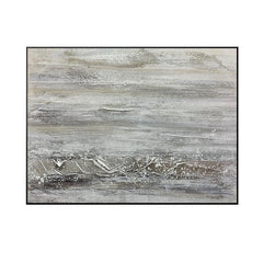 Hand-painted Abstract Grey Textured Landscape Oil Painting - LoveOilpainting