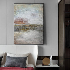 Abstract Beige Texture Landscape Oil Painting - LoveOilpainting