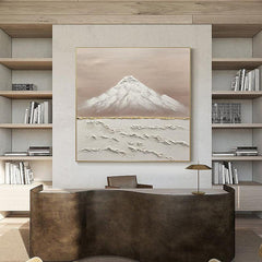 Abstract Brown Texture Beige Quartz Sand Oil Painting - LoveOilpainting