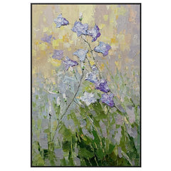 Abstract Contemporary Floral Purple Flower Oil Painting - LoveOilpainting