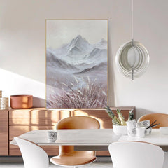 Large Acrylic Textured Landscape Brown Beige Mountain Oil Painting - LoveOilpainting