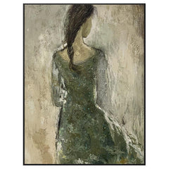 Abstract Lady Acrylic Oil Painting Modern View of Girl's Back Wall Art Canvas - LoveOilpainting