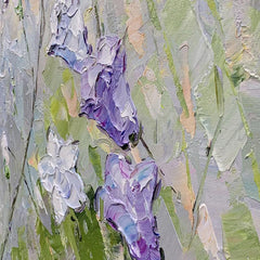 Abstract Contemporary Floral Purple Flower Oil Painting - LoveOilpainting