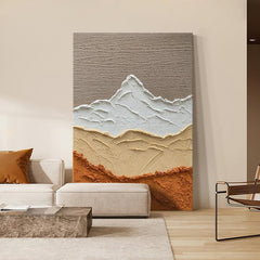 Minimalist Vibrant Landscape Quartz Sand Abstract Oil Painting - LoveOilpainting