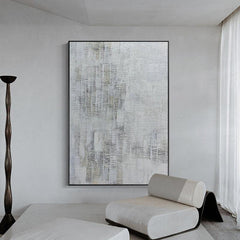 Abstract 3D Minimalist Beige Textured Oil Painting - LoveOilpainting