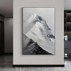 Abstract Majestic Mountain Landscape Oil Painting on Canvas - LoveOilpainting