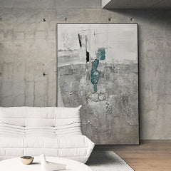 Abstract Grey Landscape Wall Art Wabi Sabi Oil Painting - LoveOilpainting