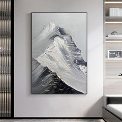 Abstract Majestic Mountain Landscape Oil Painting on Canvas - LoveOilpainting