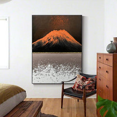 Abstract Valcano Landscape Oil Painting - LoveOilpainting