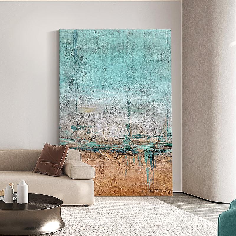 Abstract Minimalist Coffee Texture Oil Painting Nordic Vertical Wabi Sabi Decoration Painting - LoveOilpainting