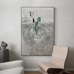 Abstract Grey Landscape Wall Art Wabi Sabi Oil Painting - LoveOilpainting