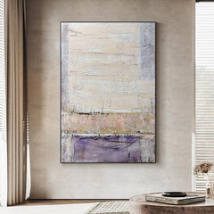 Wabi Sabi Square Beige Textured Acrylic Oil Painting - LoveOilpainting