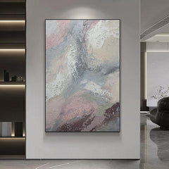 Modern Abstract Beige Texture Acrylic Oil Painting - LoveOilpainting