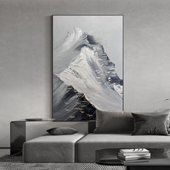 Abstract Majestic Mountain Landscape Oil Painting on Canvas - LoveOilpainting