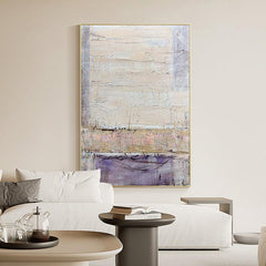 Wabi Sabi Square Beige Textured Acrylic Oil Painting - LoveOilpainting